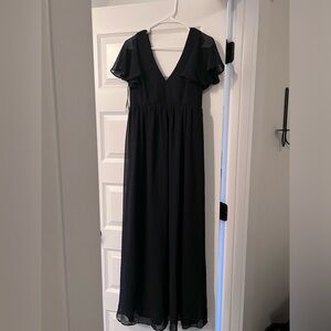 Birdy grey Hannah empire style bridesmaid dress size medium, black color, EUC